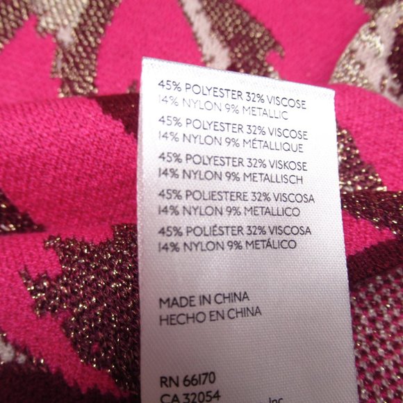 By Anthropologie The Beatriz Mock-Neck Sweater Pink Lurex Combo - XS - Picture 9 of 13